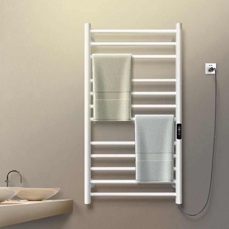 Paraheeter Wall Mount Heated Towel Electric Towel Warmer 12 Bars ...
